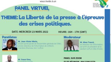 Photo de Un panel virtuel de L’UJPLA: La liberté de la presse face aux crises politiques